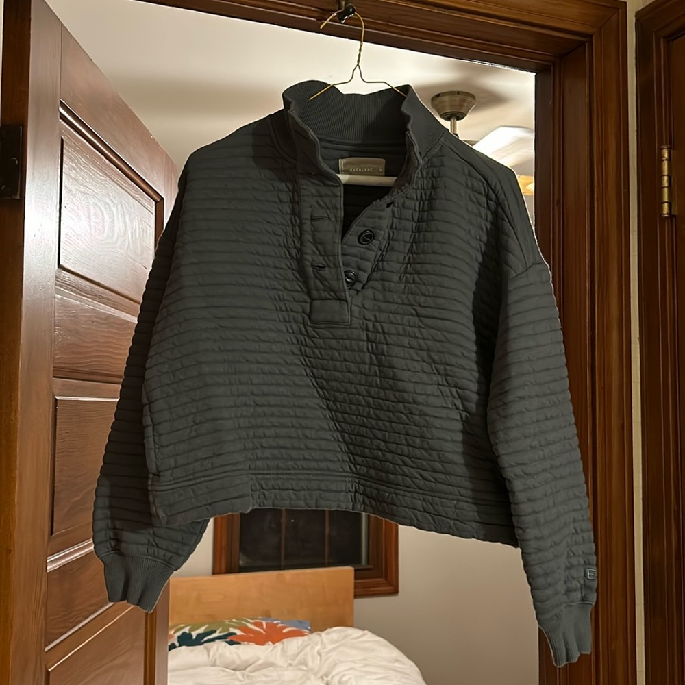 Gray everlane cropped sweatshirt; size medium